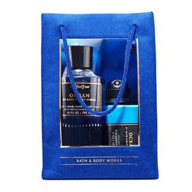 Bath & Body Works Ocean gift set front packaging showing four-piece value