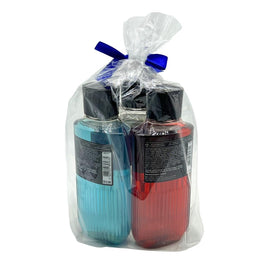 Bath & Body Works trio lined up displaying Bourbon, Noir, and Ocean scents variety