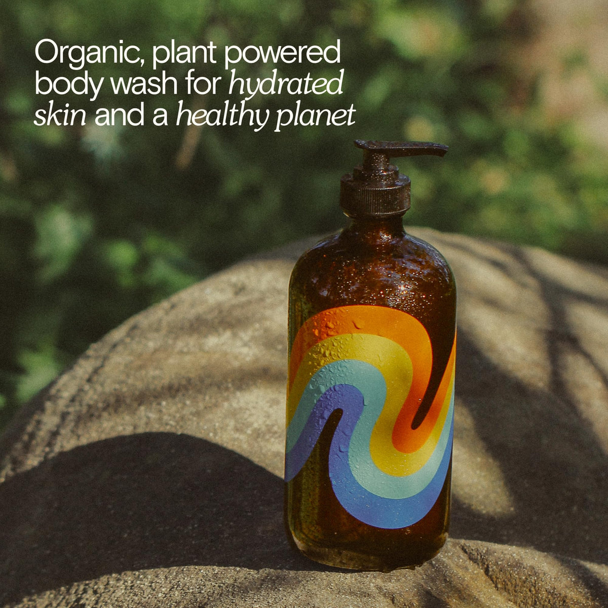Bathing Culture recycled glass close-up highlighting sustainable packaging benefit