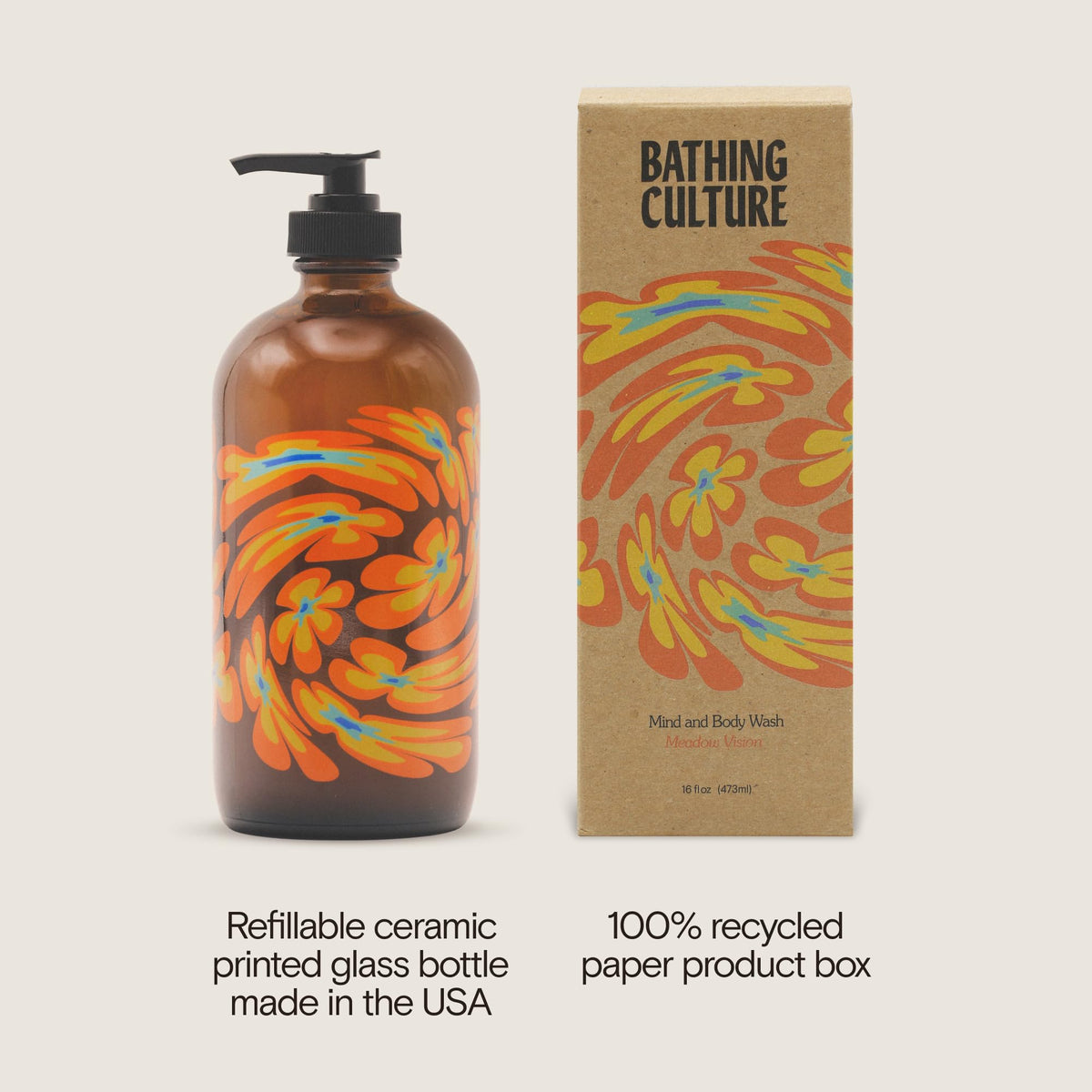 Bathing Culture ingredients display with aloe, shea, olive showing plant-based moisturizing benefit