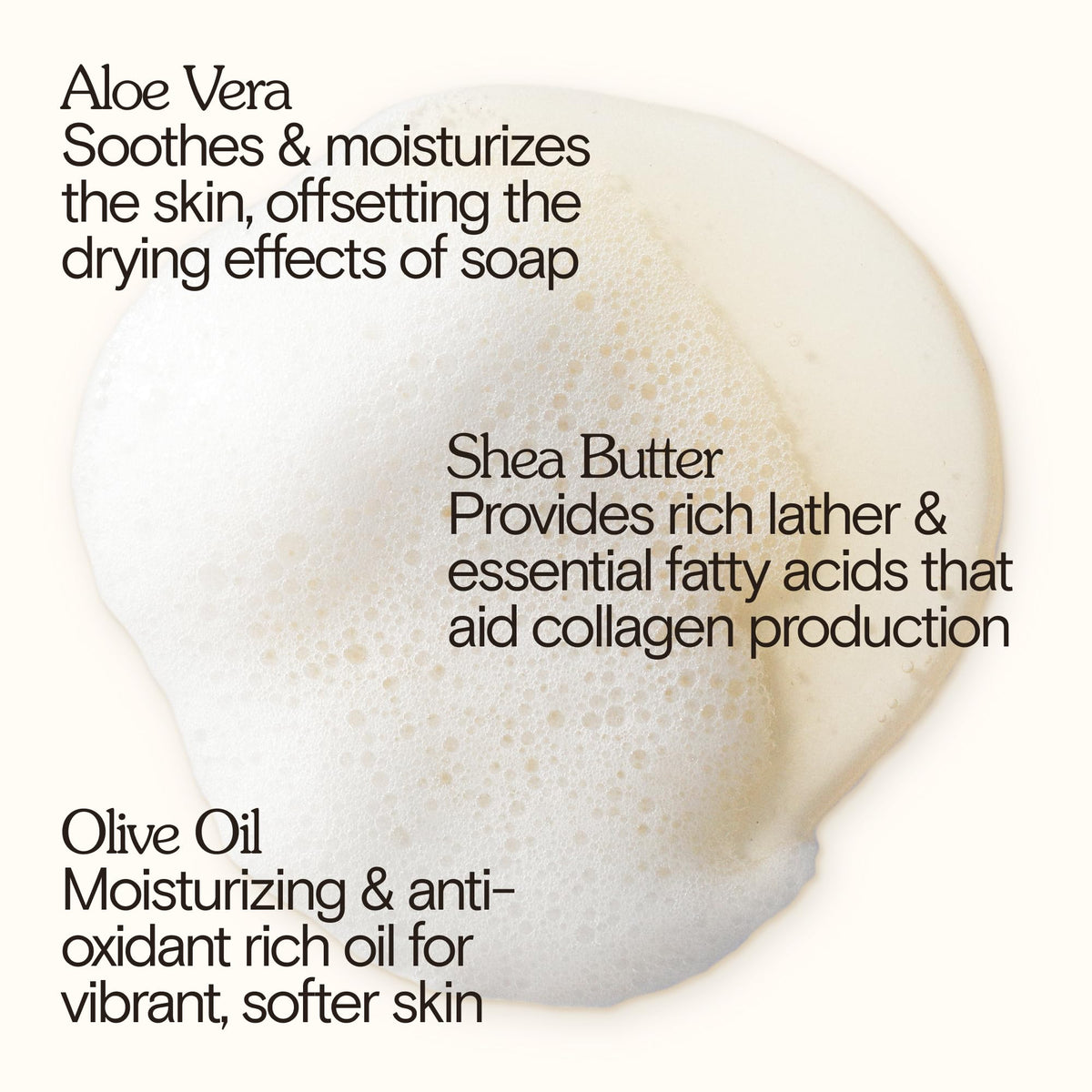 Bathing Culture lather in hand demonstrating soft foam and gentle cleansing benefit