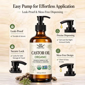 Bathrest castor oil pack laid out for targeted topical use and soothing