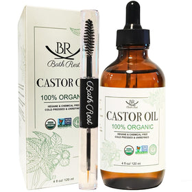 Bathrest front packaging 4oz bottle showing label and organic seal for product clarity