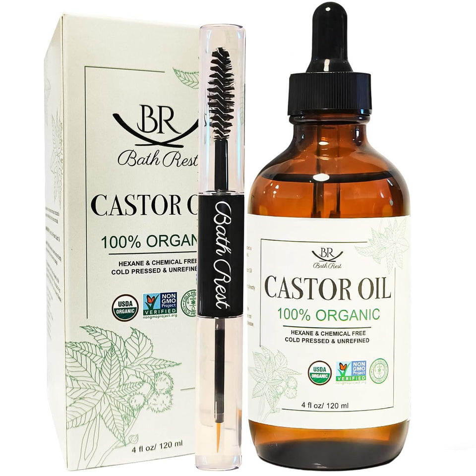 Bathrest front packaging 4oz bottle showing label and organic seal for product clarity