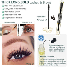 Bathrest lashes and brows application with clean brush to condition and define