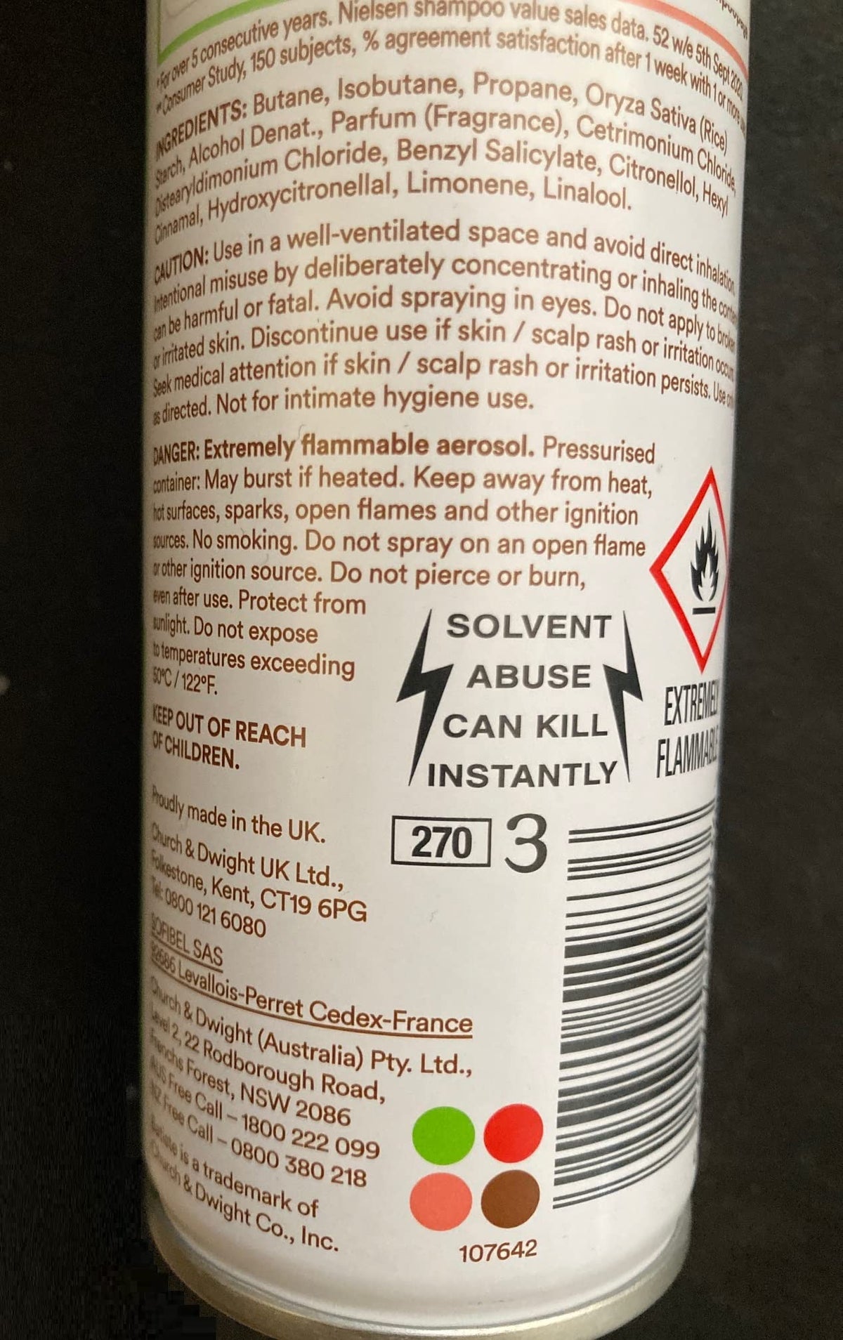 Batiste Bare cans on bathroom shelf for easy everyday hair refresh