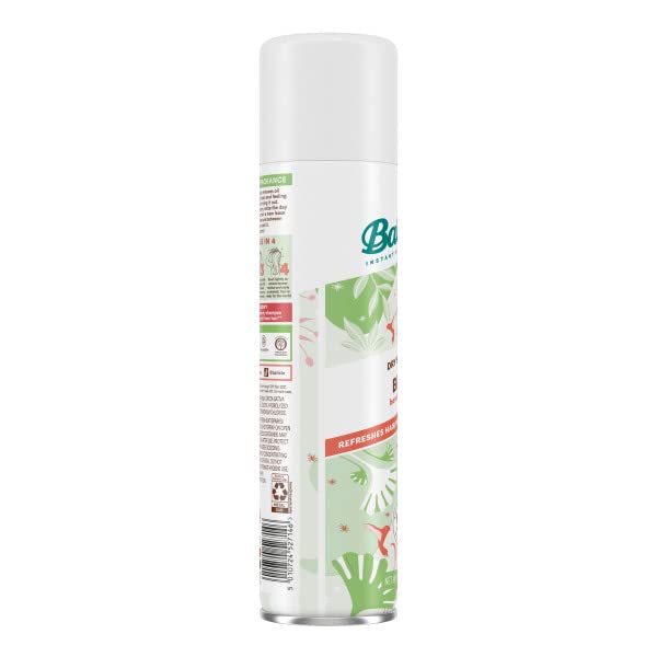 Batiste Bare spraying at roots demonstrating oil absorption and lift