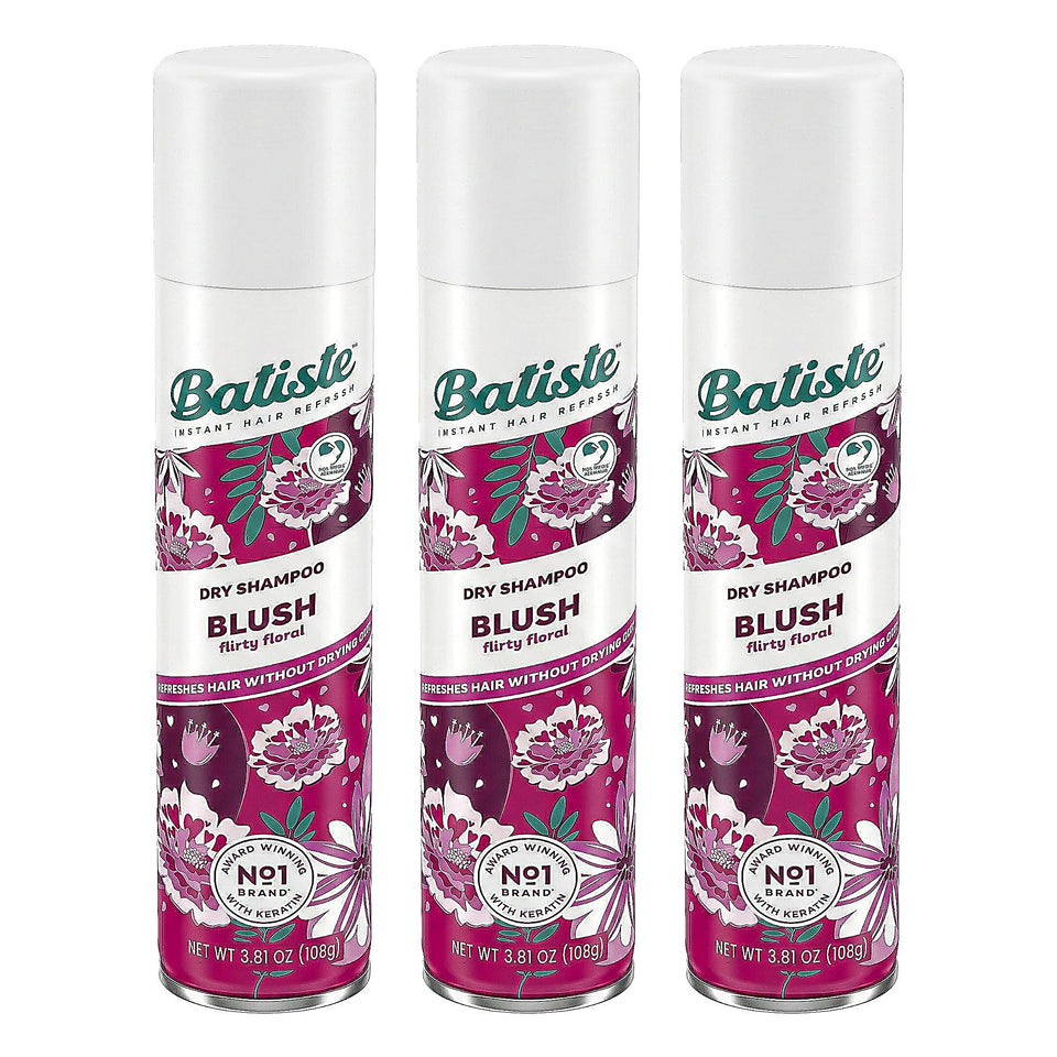 Batiste front packaging showing blush dry shampoo for quick refresh