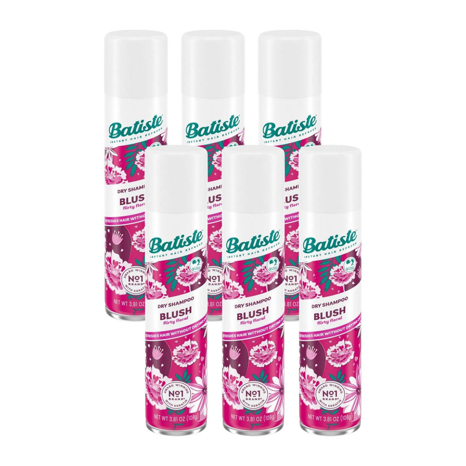 Batiste front packaging showing blush aerosol and product benefits