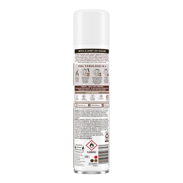 Batiste Brunette texture on dark hair showing added volume and no white cast