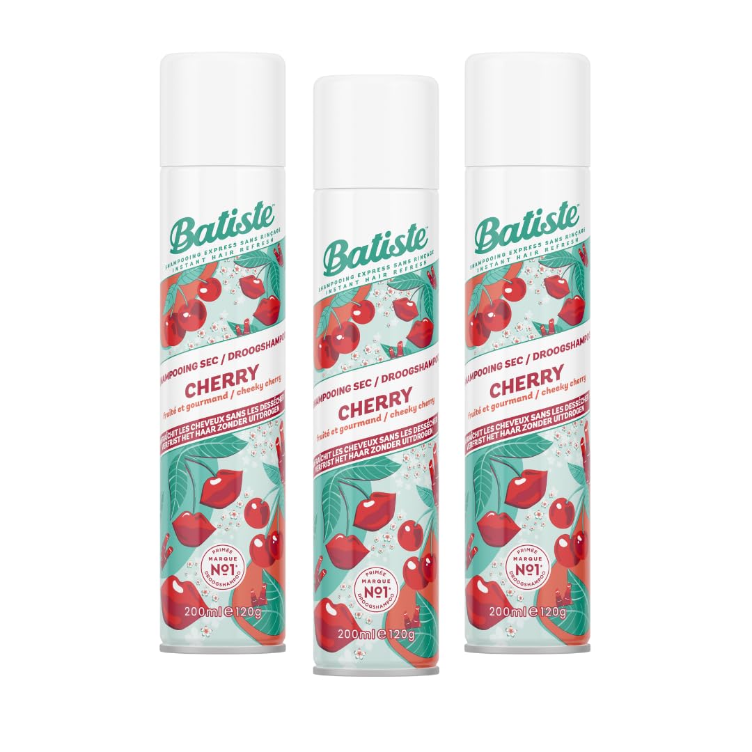 Batiste cherry front packaging showing three cans and clear branding for convenience