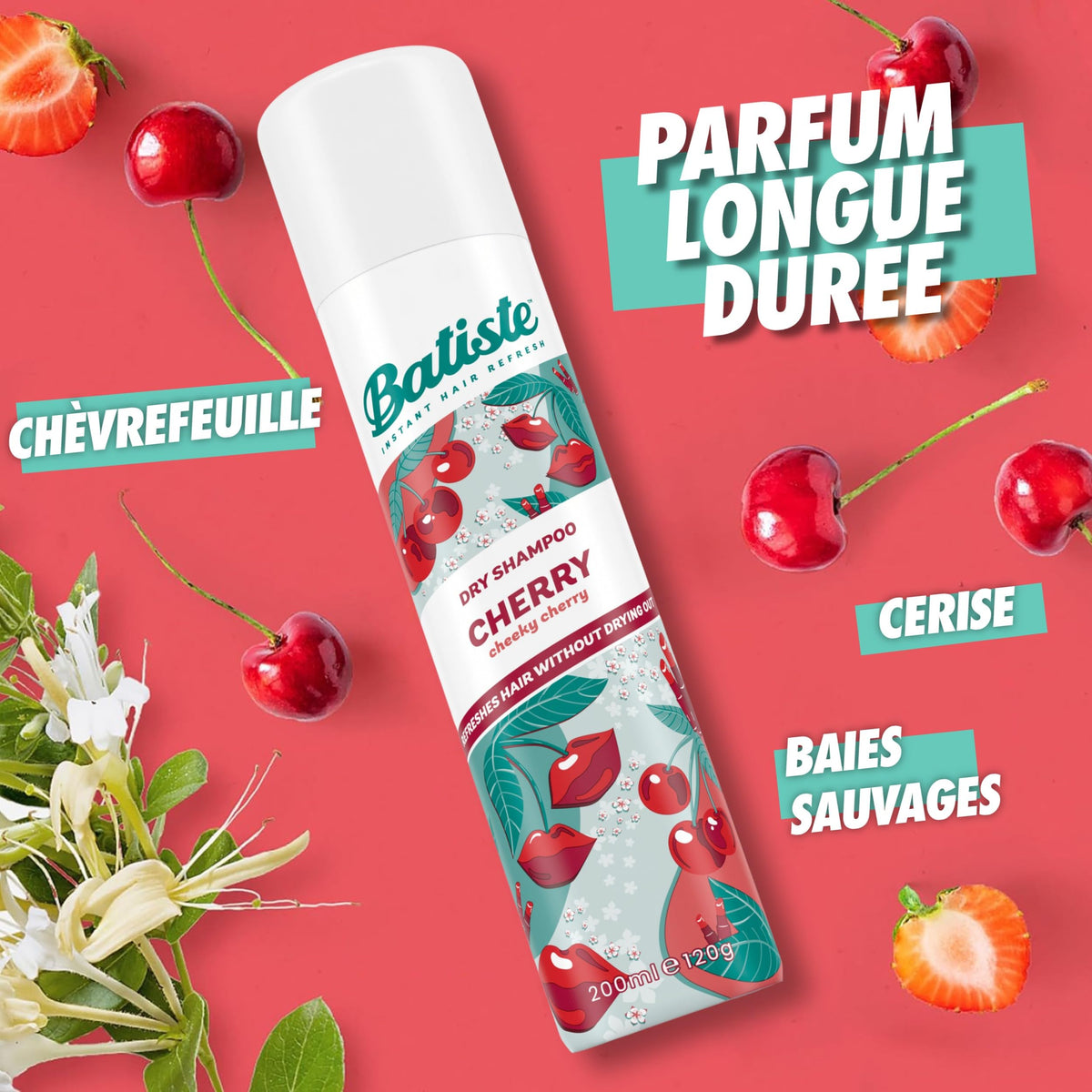 Batiste cherry spray in hand demonstrating easy refresh and instant root lift benefit