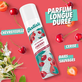 Batiste cherry spray in hand demonstrating easy refresh and instant root lift benefit