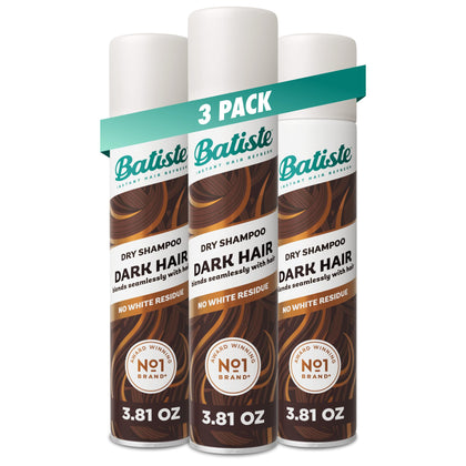 Batiste dark front packaging showing three cans for convenient refresh