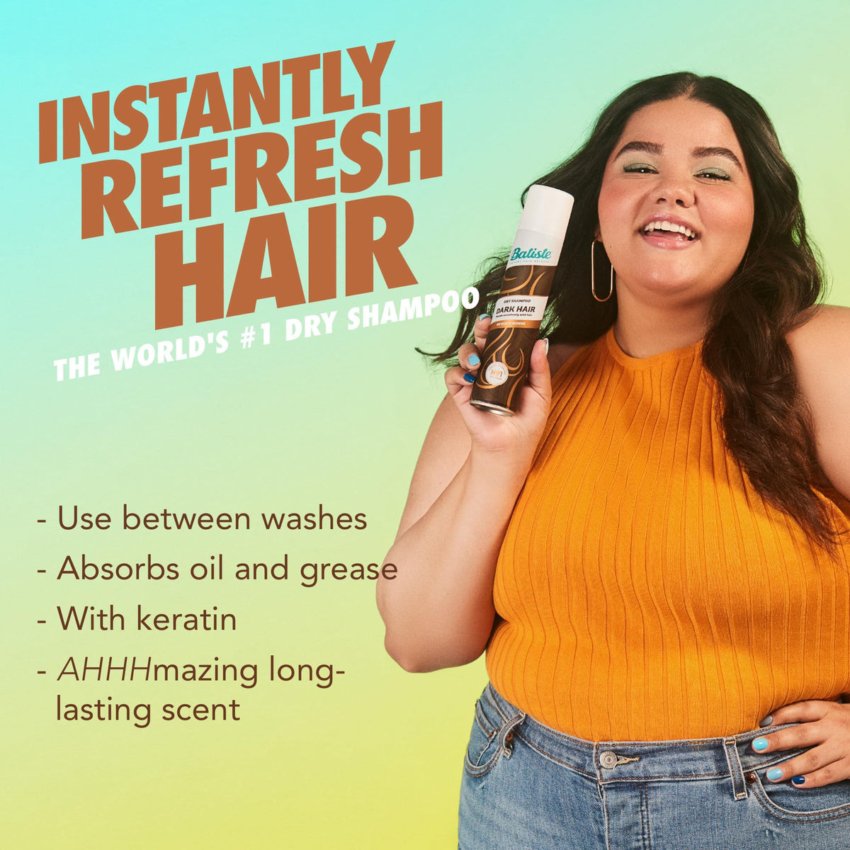 Batiste dark label and ingredients detail highlighting tinted formulation benefits