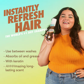 Batiste dark label and ingredients detail highlighting tinted formulation benefits
