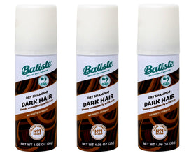 Batiste dry shampoo dark mini front packaging showing compact travel can