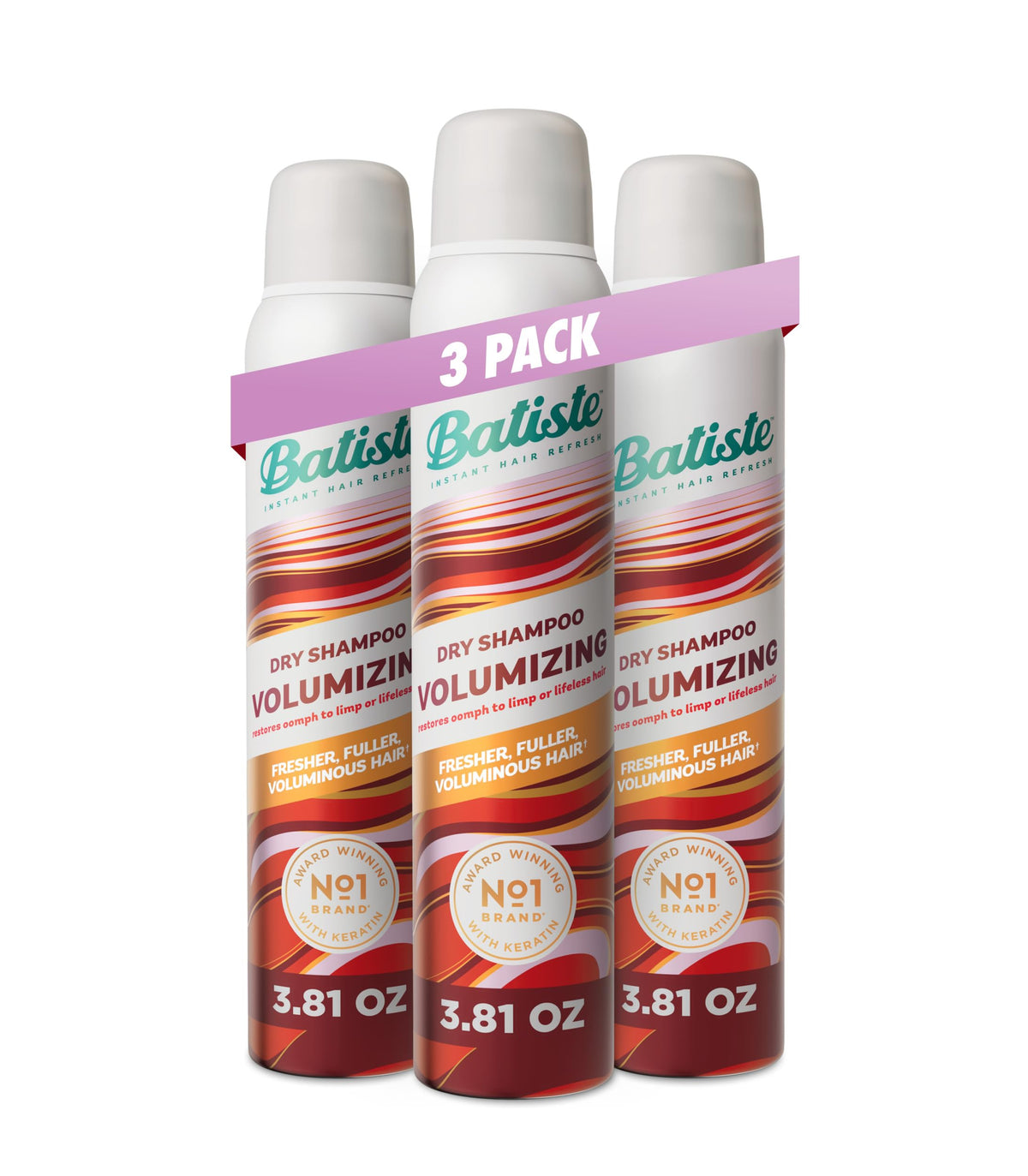 Batiste front packaging three-pack showing convenience and value