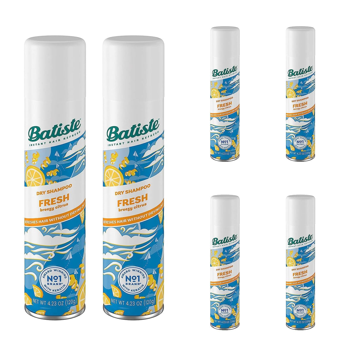 Batiste front packaging showing can and vibrant citrus scent for quick refresh
