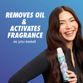 Batiste in-gym use demonstrating fast post-workout hair refresh benefit