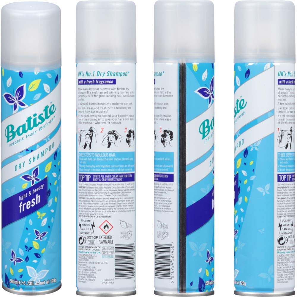 Batiste used in morning routine providing quick freshening and volume