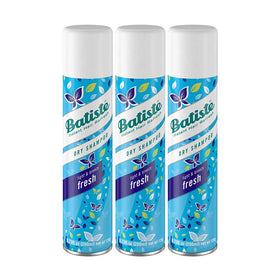 Batiste front packaging trio showing cans and fresh scent benefit
