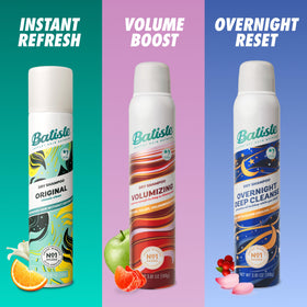Batiste spray mist in motion illustrating fast oil absorption and quick refresh