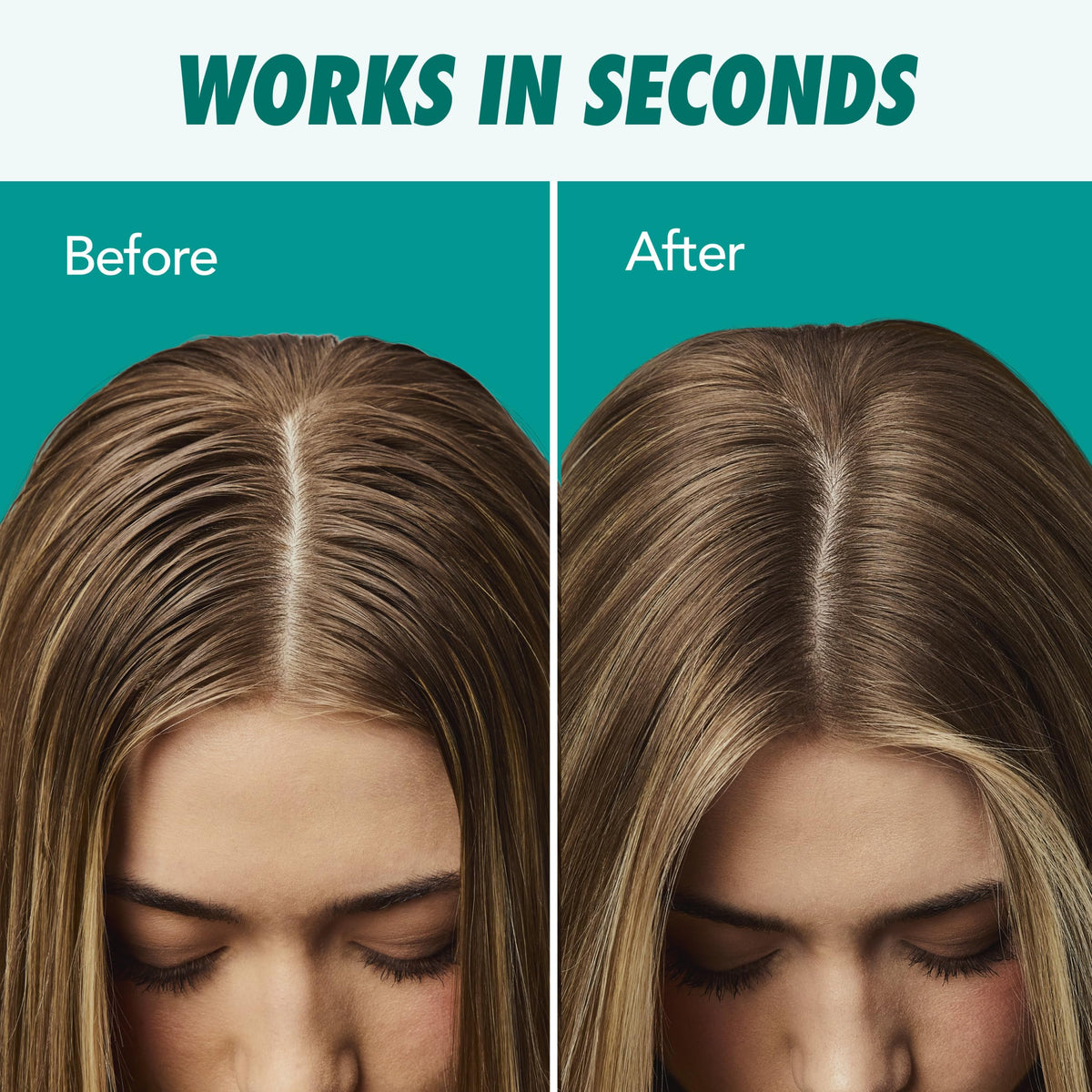 Batiste texture on roots after application adding volume and visible lift
