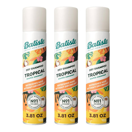 Batiste front packaging showing tropical bottle and benefits