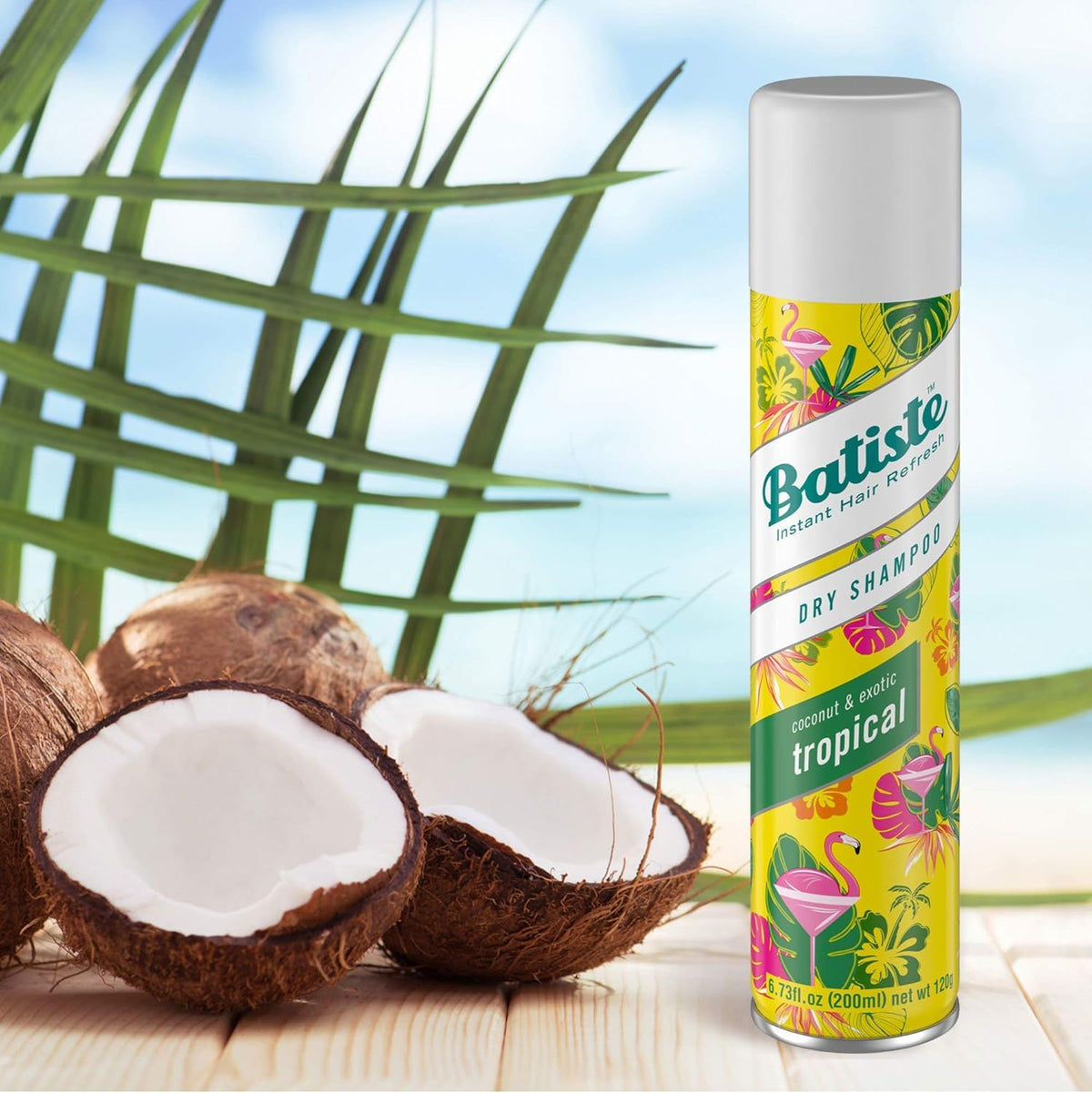 Batiste inside a beach bag conveying on-the-go fresh hair benefits