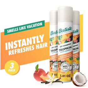 Batiste side label detail highlighting ingredients and keratin benefit