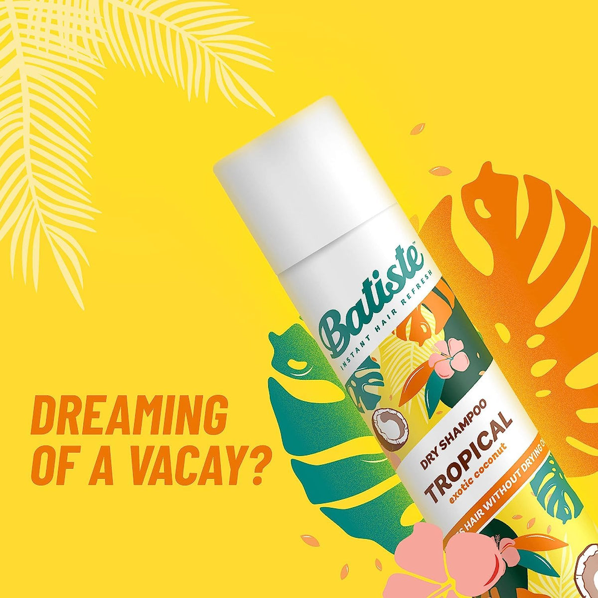 Batiste spraying action onto roots demonstrating instant oil absorption and added volume