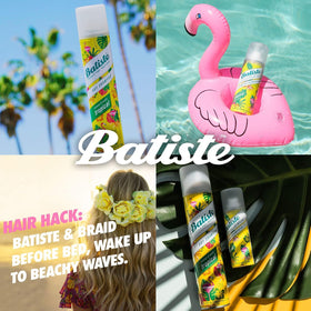 Batiste applied at roots to show added texture and volume benefit