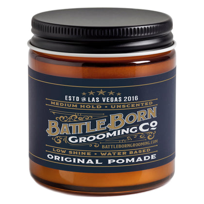 Battle Born Grooming Co jar front view showing label and clean packaging benefit