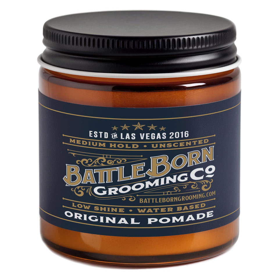 Battle Born Grooming Co jar front view showing label and clean packaging benefit