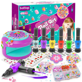 BATTOP front packaging showing full kids nail kit and contents for easy gifting