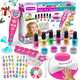BATTOP front packaging showing full nail art kit and benefits
