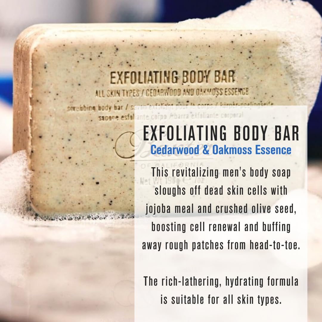 Baxter of California bar texture close-up with jojoba and olive seed for effective buffing