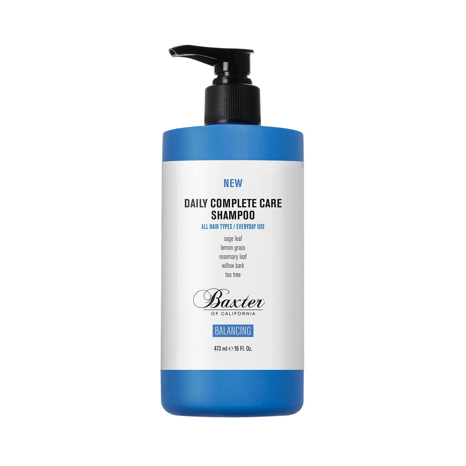 Baxter of California front bottle image showing label and size, clear benefit of daily cleanse