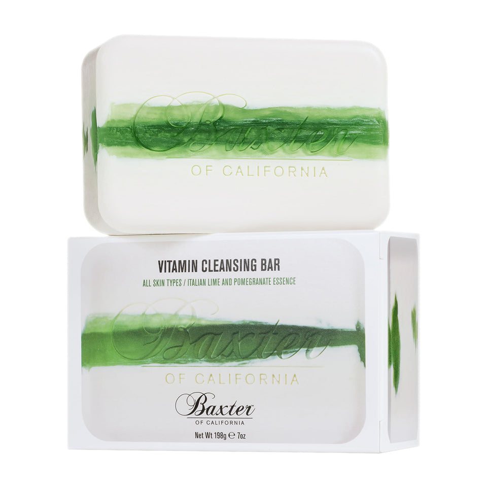 Baxter of California front packaging showing bar and elegant label, easy identification