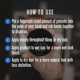 Baxter of California applying pomade with fingers for easy, even distribution