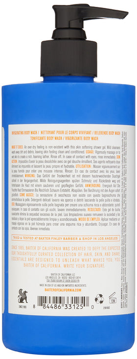Baxter of California pump and label close-up highlighting ingredient clarity and benefit