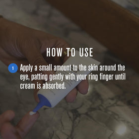 Baxter of California dispensing cream onto fingertip for precise application