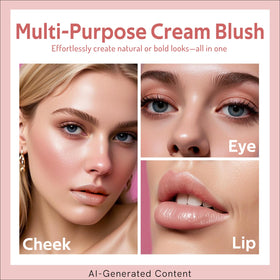 bayfree fingertip applying balm to cheek for quick natural color