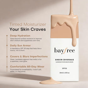 bayfree texture closeup highlighting lightweight creamy hydration
