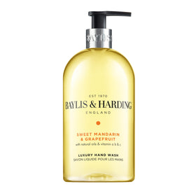 Baylis & Harding close-up pump dispenser highlighting easy one-handed use and convenient dosing