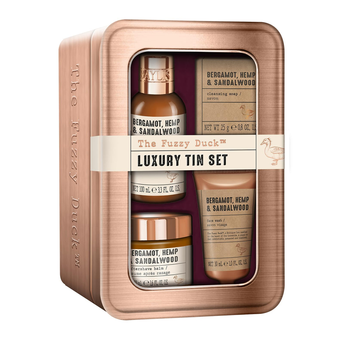 Baylis & Harding set staged in bathroom highlighting elegant everyday use