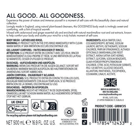Baylis & Harding label close-up showing vegan, biodegradable and cruelty-free claims