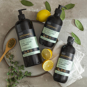 Baylis & Harding label detail listing plant-based and organic extracts