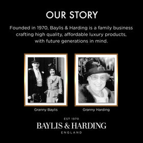 Baylis & Harding refill option with recycling symbol promoting sustainable use